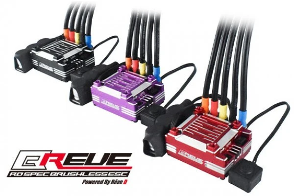 BREVE - RD Spec Brushless ESC 1-10 DRIFT Electronic Speed Control 32-Bit w- Bluetooth BLACK PURPLE RED [Reve D] RE-BRV