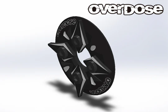Counter Plate SPUR GEAR COVER - PURPLE RED BLACK [OVERDOSE] OD3851 OD3852 OD3853