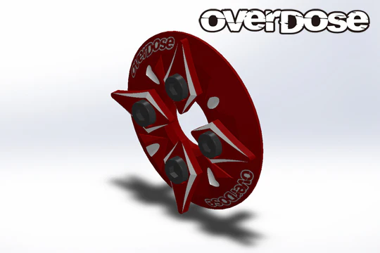 Counter Plate SPUR GEAR COVER - PURPLE RED BLACK [OVERDOSE] OD3851 OD3852 OD3853 - Image 2