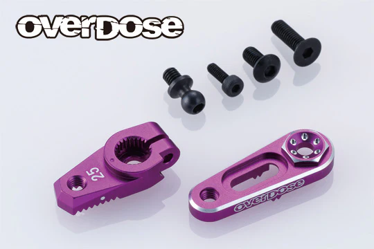 JT Aluminum Direct Servo Horn Type-2 (Futaba 25T) GALM - BLACK PURPLE RED [OVERDOSE] OD3887 OD3888 OD3889 - Image 2