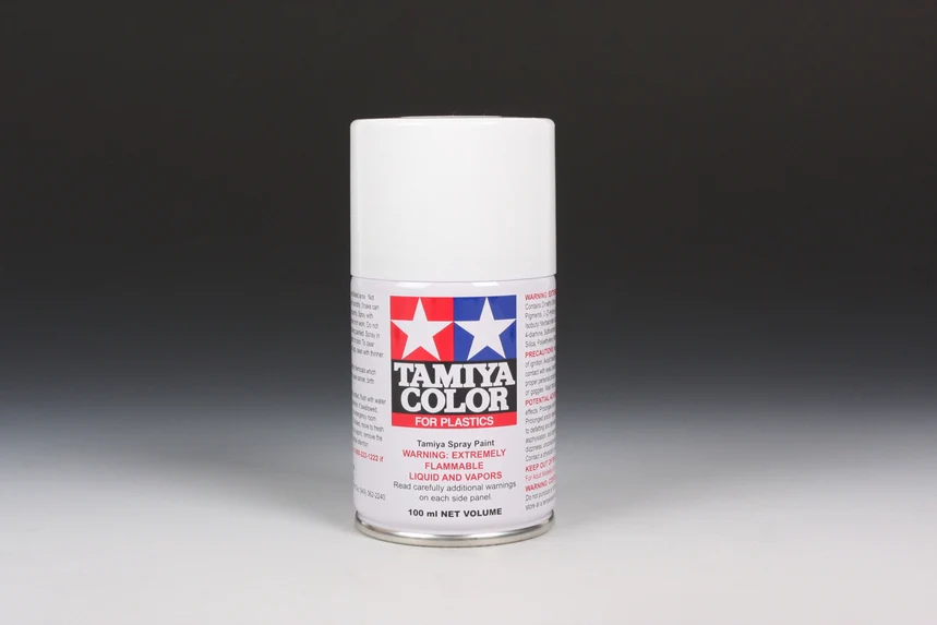 PURE WHITE - Lacquer Spray Paint 100ml (For Plastic Models) TS-26 [Tamiya] 85026 - Image 2