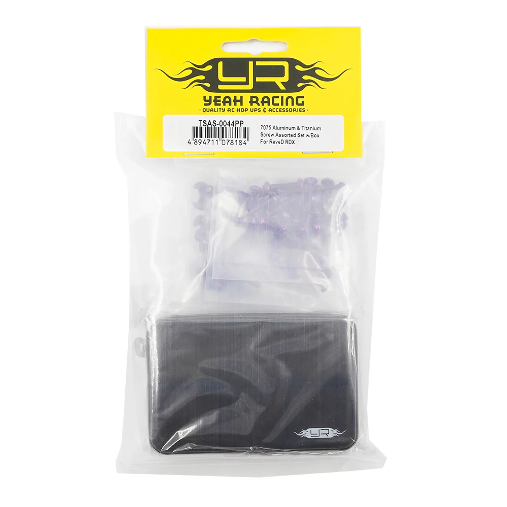 PURPLE 7075 Aluminum & Titanium Screw Assorted Set w/Box For ReveD RDX  [Yeah Racing] TSAS-0044PP - Image 2