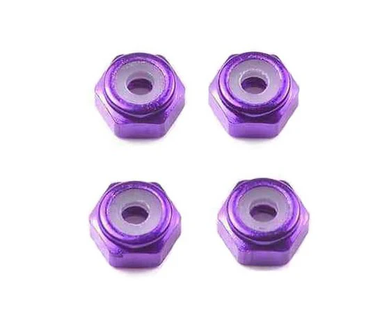 PURPLE Aluminum 2mm Wheel Lock Nuts for MINI-Z [Marka Racing] MRK-2388-P