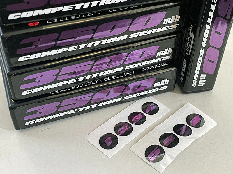 PURPLE - REFLEX SHORTY LIPO 7.4v 2S 3500mah 100C Ultra Slim Lightweight Battery (w Cable 4.0mm Bullet to Deans) - 136g - 18.5mm Thick - 3500 mah - Image 3