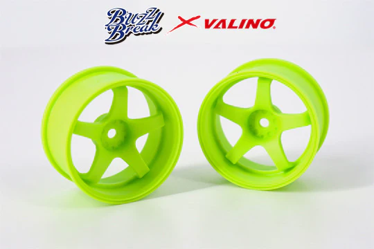 R-Spec Gokutan VALINO GV117D 26mm (7 offset - LIME YELLOW) (2 PACK) 1/10 Rims Wheel [Buzz Break x Overdose] BB-RW-027