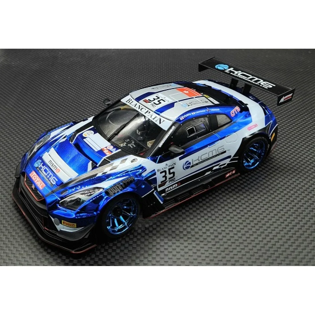 R10 2WD Machined - 10 Spoke Rims BLUE CHROME - RWD Rims for Mini-Z (8.5mm - 11mm) [GL Racing] WHC005-B - Image 3