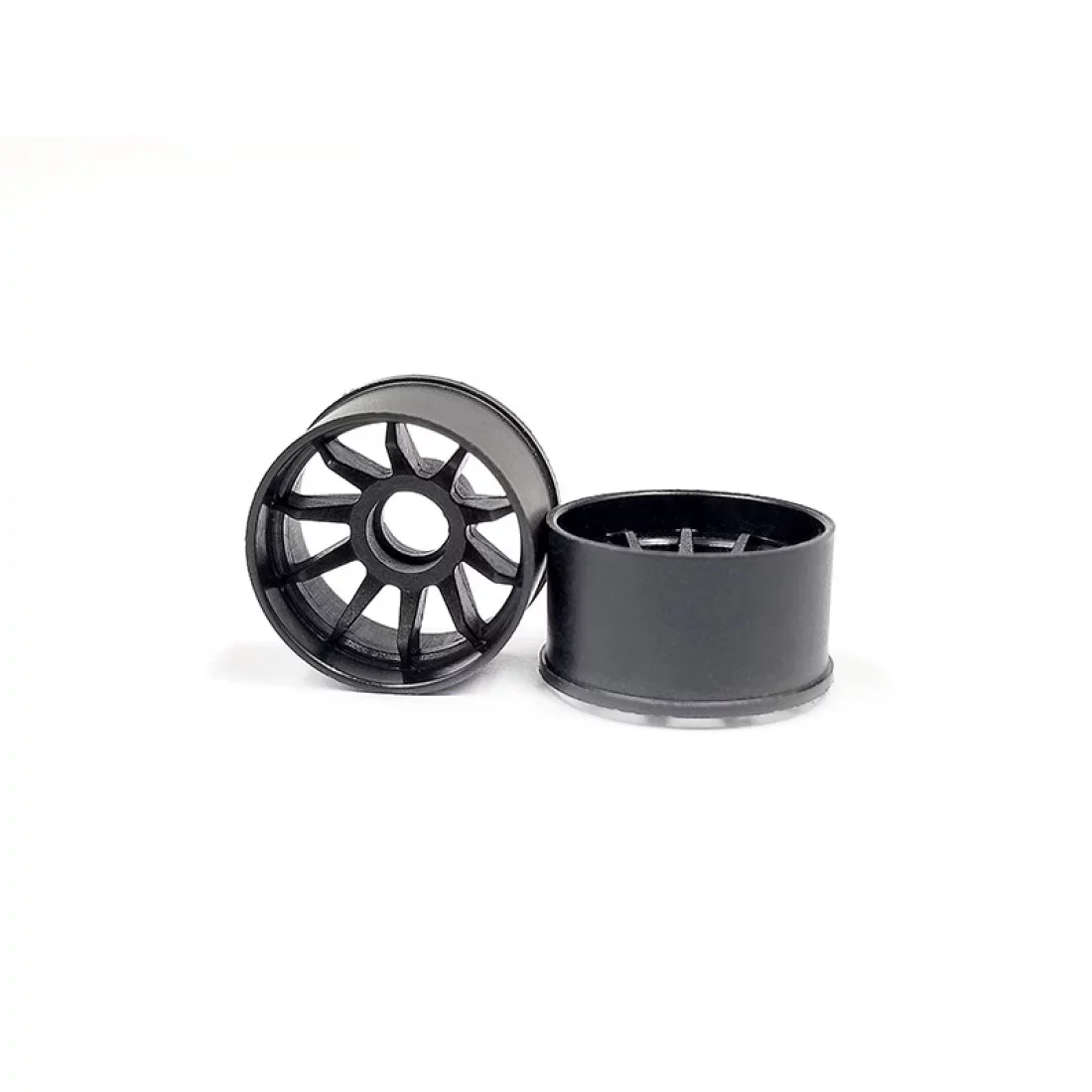 R10 2WD Machined - 10 Spoke Rims CARBON BLACK - RWD Rims for Mini-Z (8.5mm - 11mm) [GL Racing] WHC005