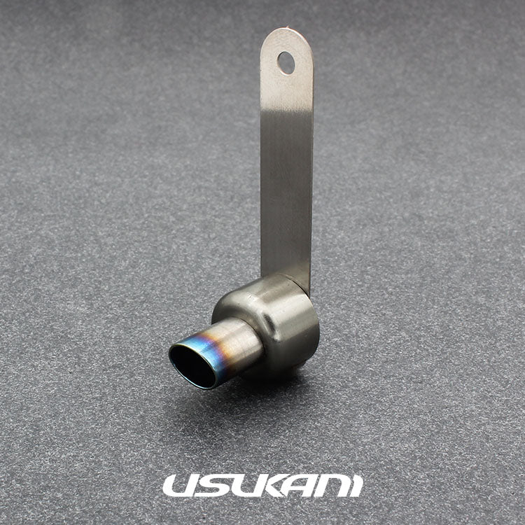 RACING MEDALLION (Round Edge) - 10mm Titanium Burnt Tip (SLANT Cut) 1-10 MUFFLER EXHAUST [Usukani] US88821A