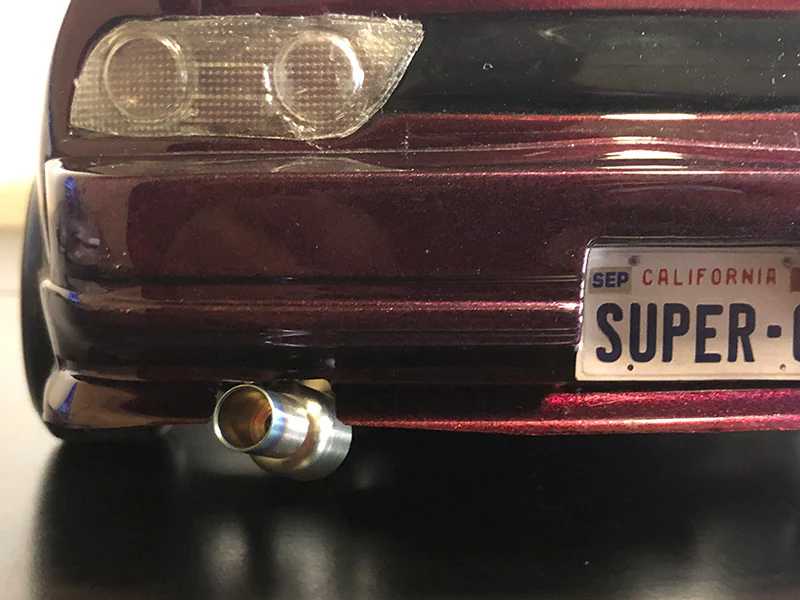 RACING MEDALLION - 7mm Titanium Burnt Tip (Straight Cut) - 11mm Muffler (Rounded Edge) EXHAUST [Usukani] 513a - Image 4
