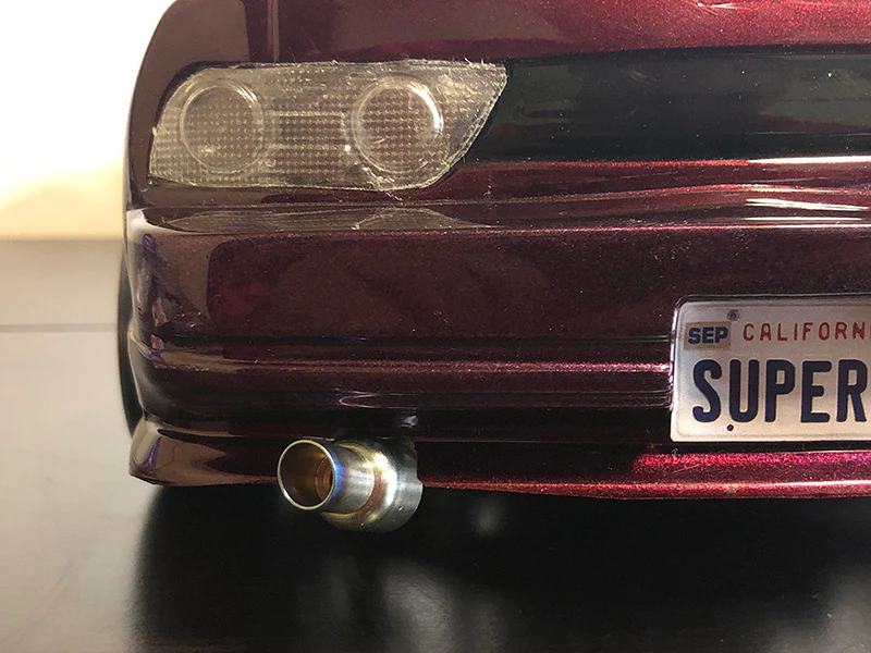 RACING MEDALLION - 8mm Titanium Burnt Tip (Slant Cut) - 11mm Muffler (Straight Edge) EXHAUST [Usukani] 514b - Image 4