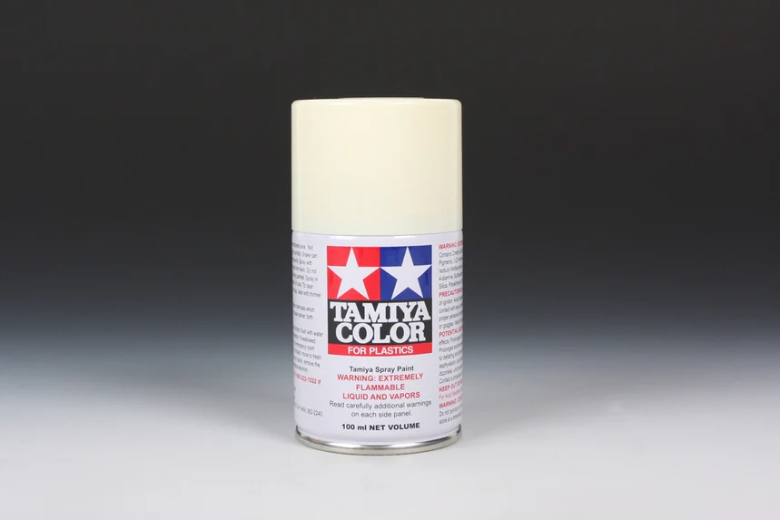 RACING WHITE - Lacquer Spray Paint 100ml (For Plastic Models) TS-7 [Tamiya] 85007 - Image 2
