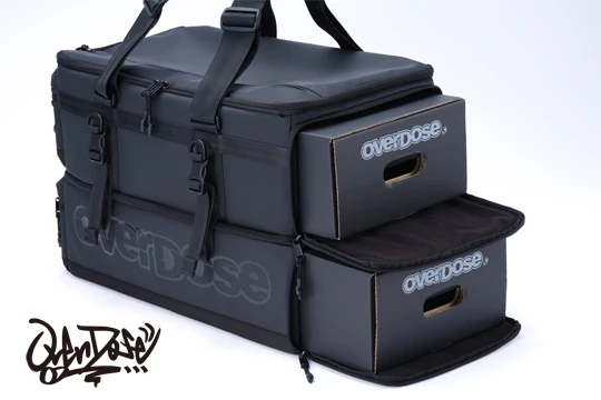 RC Travel Bag (Black/2pcs Carrying Case Included) Dual Car Hauler [Overdose] OD3906