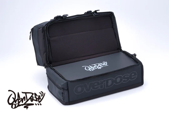 RC Travel Bag (Black/2pcs Carrying Case Included) Dual Car Hauler [Overdose] OD3906 - Image 2
