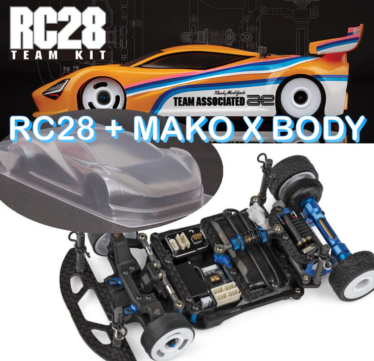 RC28 Team Kit - 1/28 w/ Mako Body Rims Tires RWD On-Road Chassis Touring Car [Associated] ASC20168