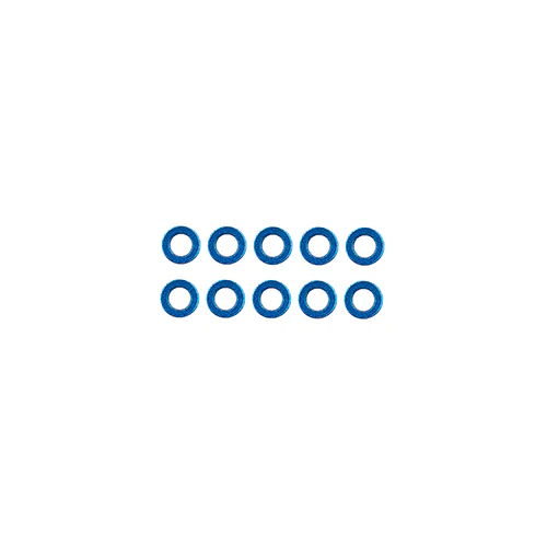 RC28R Blue Ballstud Washers, 3.8 X 2.0 X 0.5mm (10pcs) RC28 [Associated] 21649