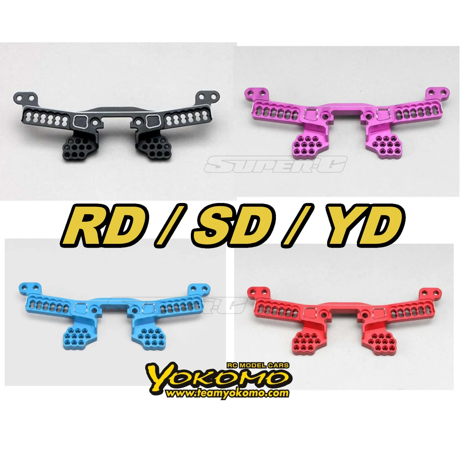 RD SD YD Aluminum Rear Shock Tower (RED BLUE BLACK PURPLE) [Yokomo] Y2-018AR2