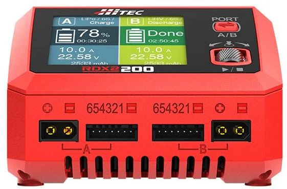 RDX2 200 Dual Smart LiPo Battery Balance Charger (6S/10A/DC-200W/AC-100W) [Hitec] HRC44370 - Image 2