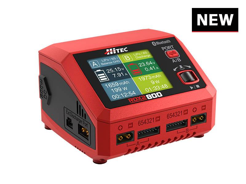 RDX2 800 Dual Smart LiPo Battery Balance Charger (6S/10A/DC-800W/AC-200W) [Hitec] HRC44311