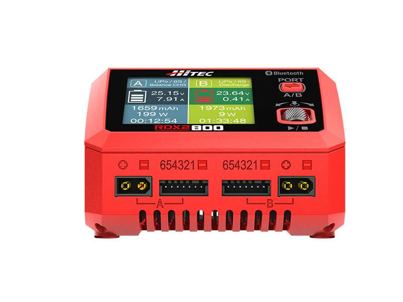 RDX2 800 Dual Smart LiPo Battery Balance Charger (6S/10A/DC-800W/AC-200W) [Hitec] HRC44311 - Image 2