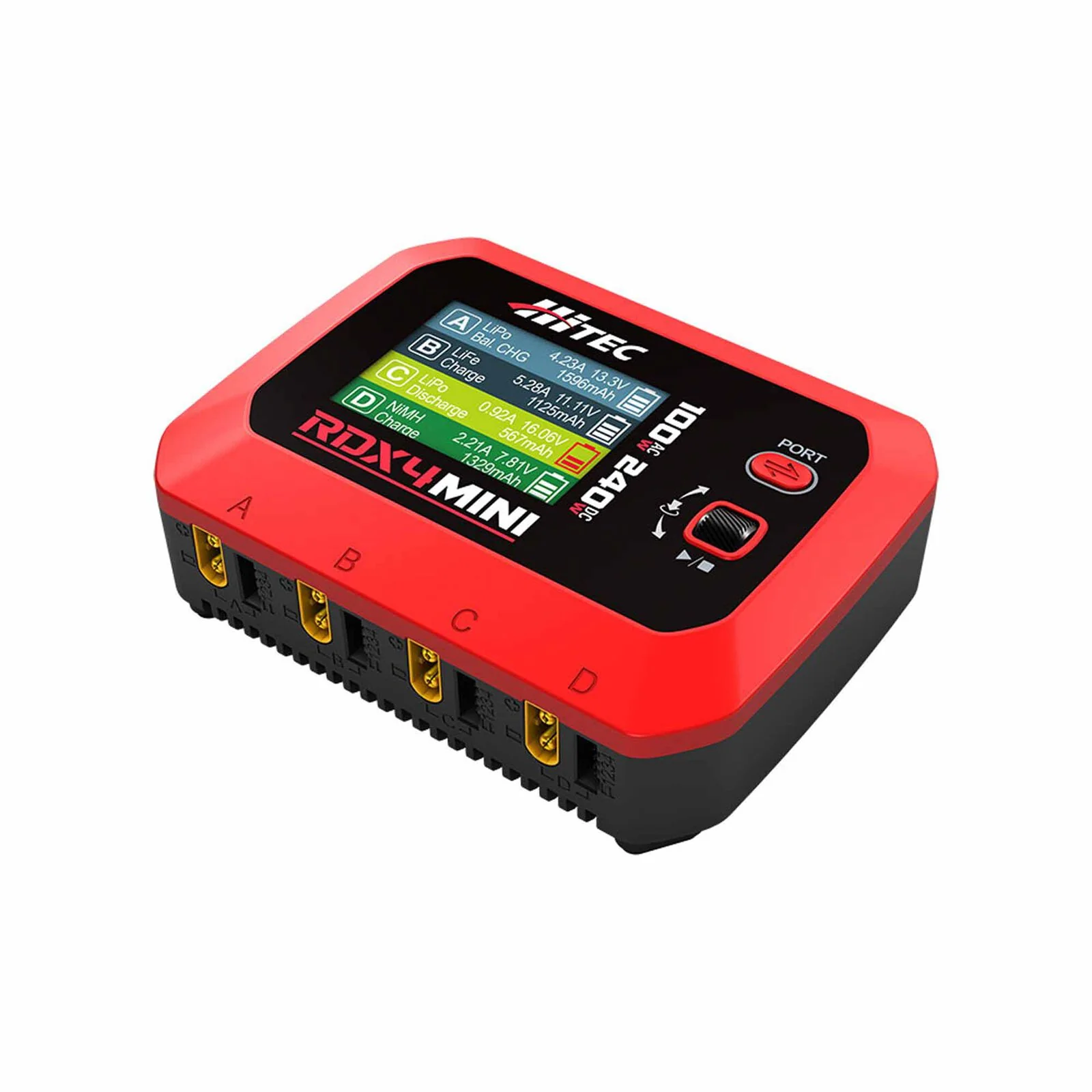 RDX4 4 PORT Smart LiPo Battery Balance Charger (1-4S/6A/DC-240W/AC-100W) [Hitec] HRC44350 - Image 4