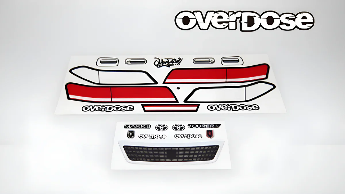 Real 3D Graphic and Grill Decal Kit - Toyota Weld Mark II JZX100 (OD3917) [Overdose] OD3918