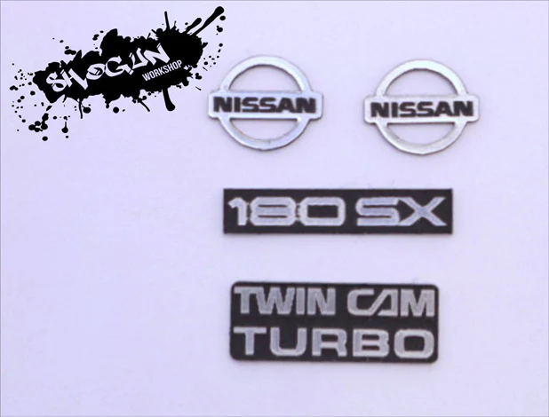 Realistic 3D Chrome Emblem S13 S14 SILVIA MARK2 RX7 SUPRA LEVIN TRUENO 180SX [Shogun Workshop] Emblem-Set - Image 2