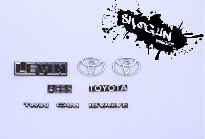 Realistic 3D Chrome Emblem S13 S14 SILVIA MARK2 RX7 SUPRA LEVIN TRUENO 180SX [Shogun Workshop] Emblem-Set - Image 3