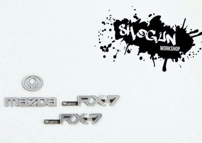 Realistic 3D Chrome Emblem S13 S14 SILVIA MARK2 RX7 SUPRA LEVIN TRUENO 180SX [Shogun Workshop] Emblem-Set - Image 5