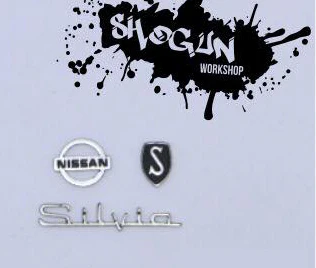 Realistic 3D Chrome Emblem S13 S14 SILVIA MARK2 RX7 SUPRA LEVIN TRUENO 180SX [Shogun Workshop] Emblem-Set - Image 9