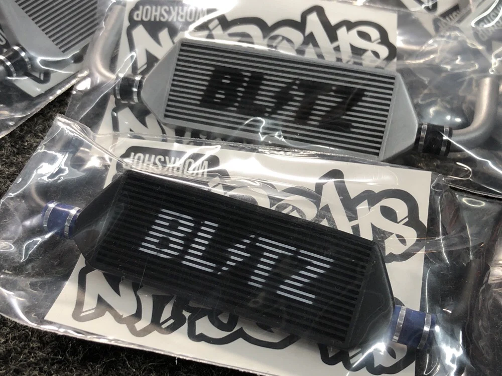 Realistic Scale 1-10 Intercooler w- BLITZ Logo [Shogun Works] SILVER or BLACK