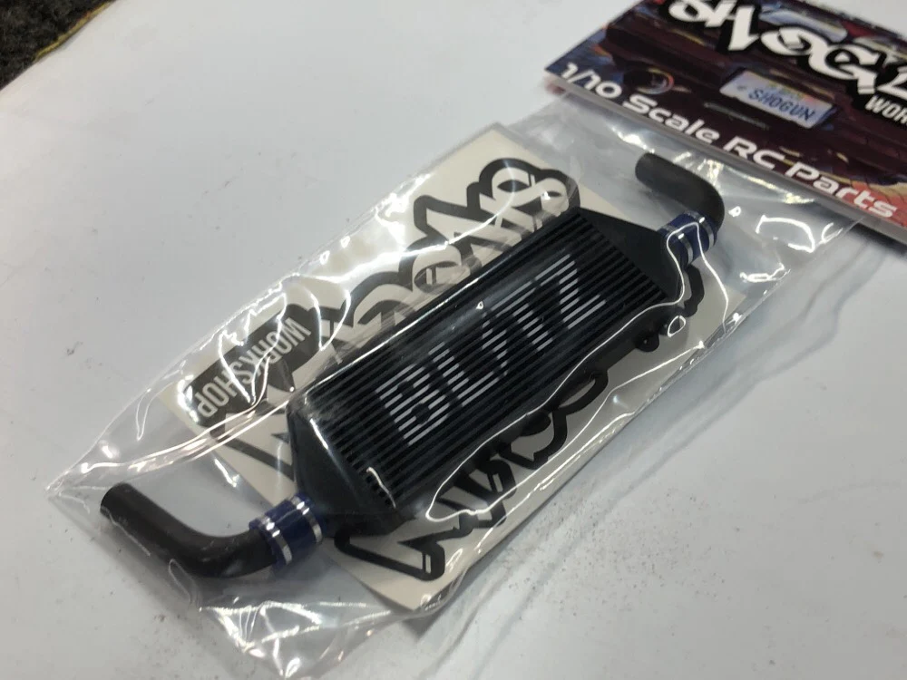 Realistic Scale 1-10 Intercooler w- BLITZ Logo [Shogun Works] SILVER or BLACK - Image 2