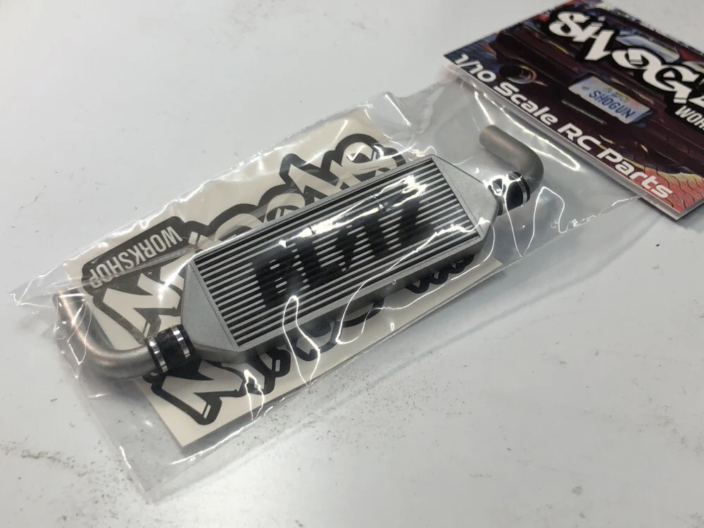 Realistic Scale 1-10 Intercooler w- BLITZ Logo [Shogun Works] SILVER or BLACK - Image 3