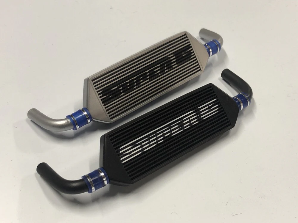 Realistic Scale 1-10 Intercooler w- SUPER-G Logo [Shogun Works] SILVER or BLACK (Official Limited Edition) - Image 2