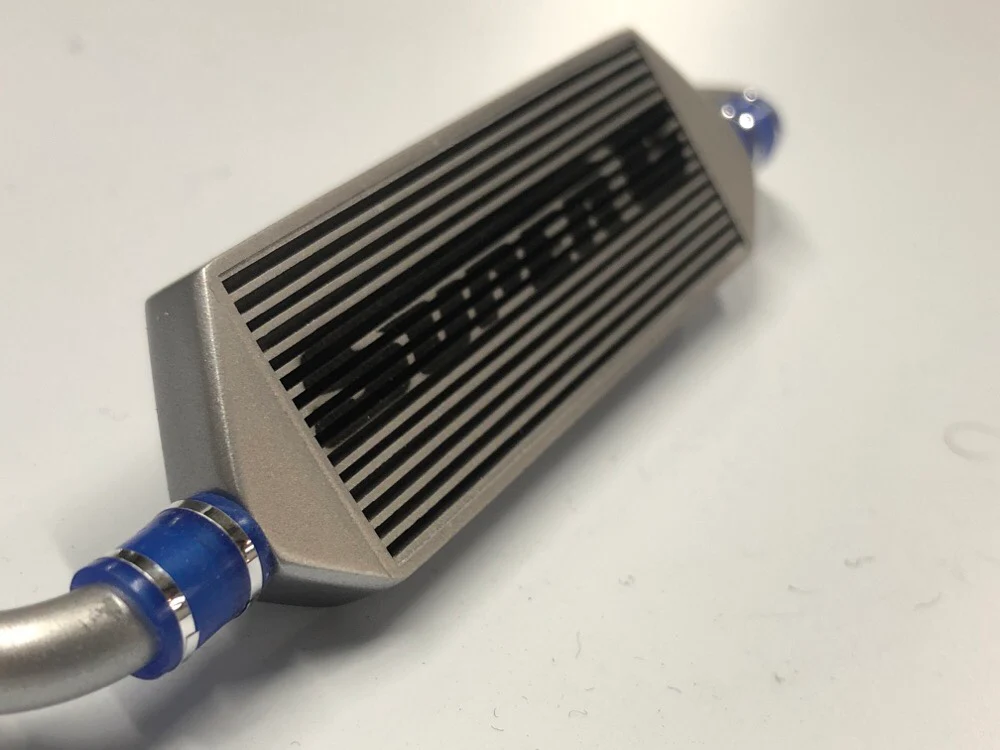 Realistic Scale 1-10 Intercooler w- SUPER-G Logo [Shogun Works] SILVER or BLACK (Official Limited Edition) - Image 4