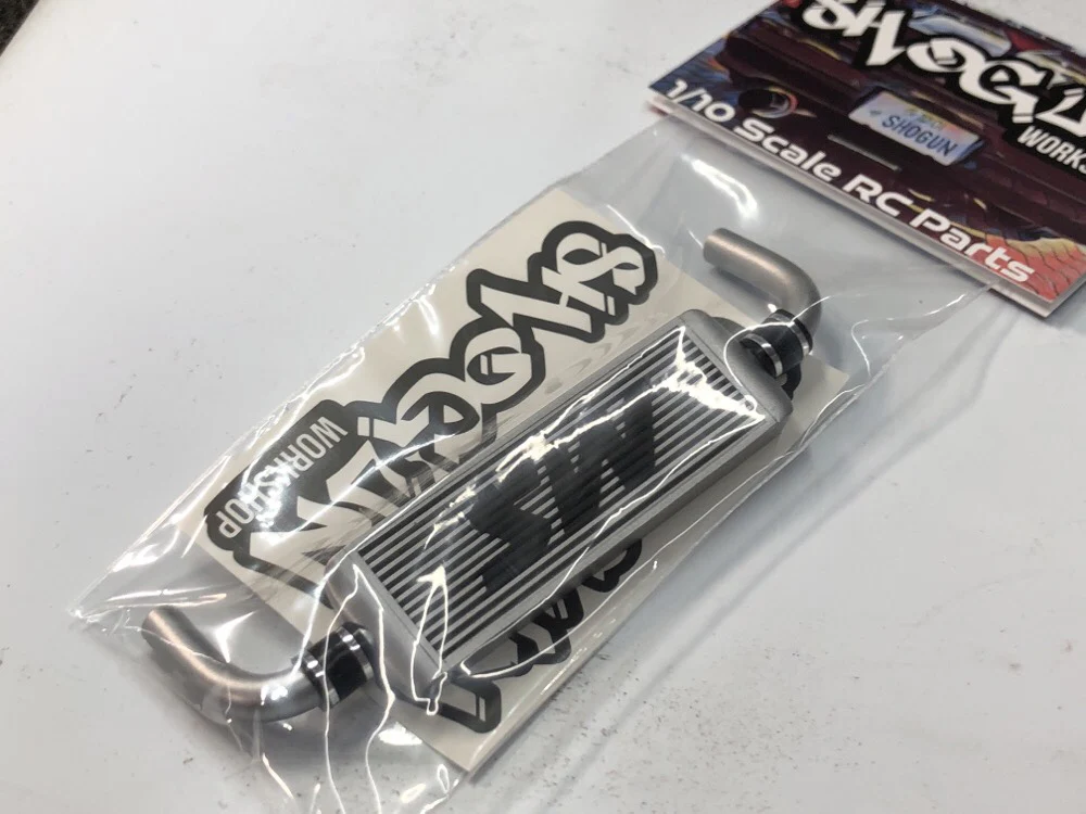 Realistic Scale 1-10 Intercooler w- SW Logo [Shogun Works] SILVER or BLACK - Image 2