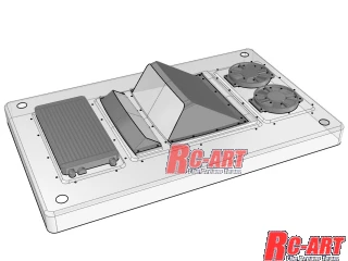 Rear Radiator Cooling Kit UNIVERSAL FIT [RC-Art] ART6057 - Image 2