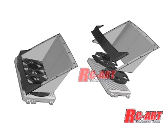 Rear Radiator Cooling Kit UNIVERSAL FIT [RC-Art] ART6057 - Image 3
