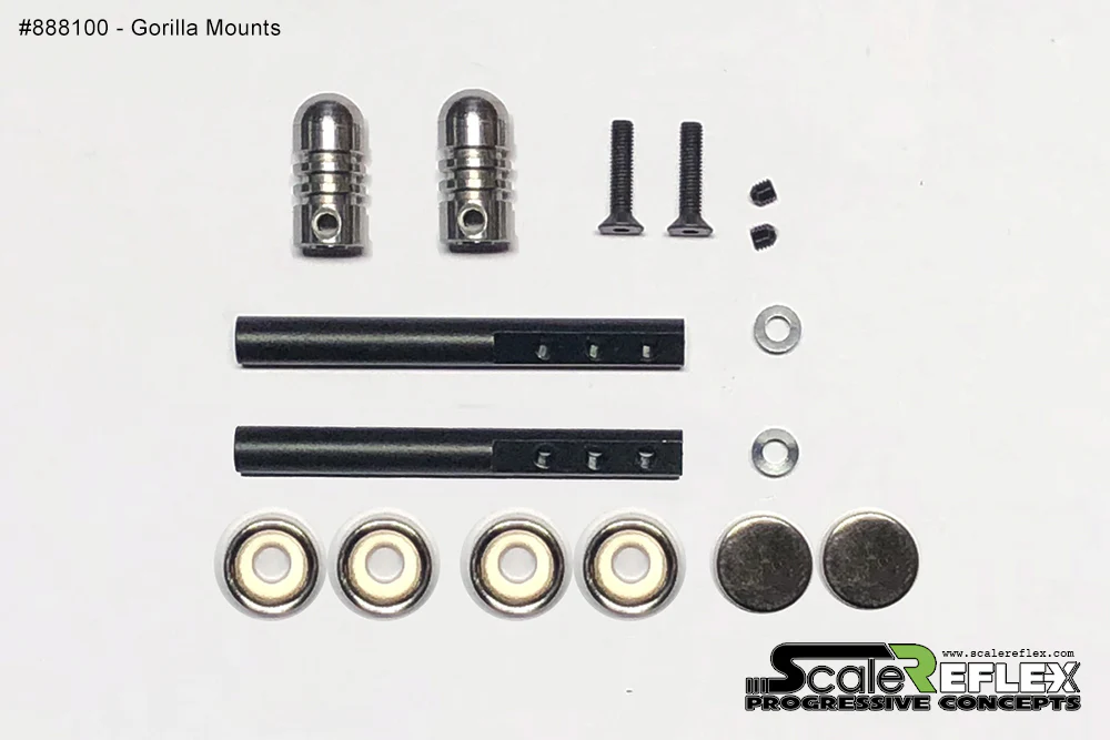 RED Gorilla Mounts Stealth Magnet Mount Body Post-Less Kit Magnets (FRONT REAR) [ScaleReflex] 888110 - Image 2