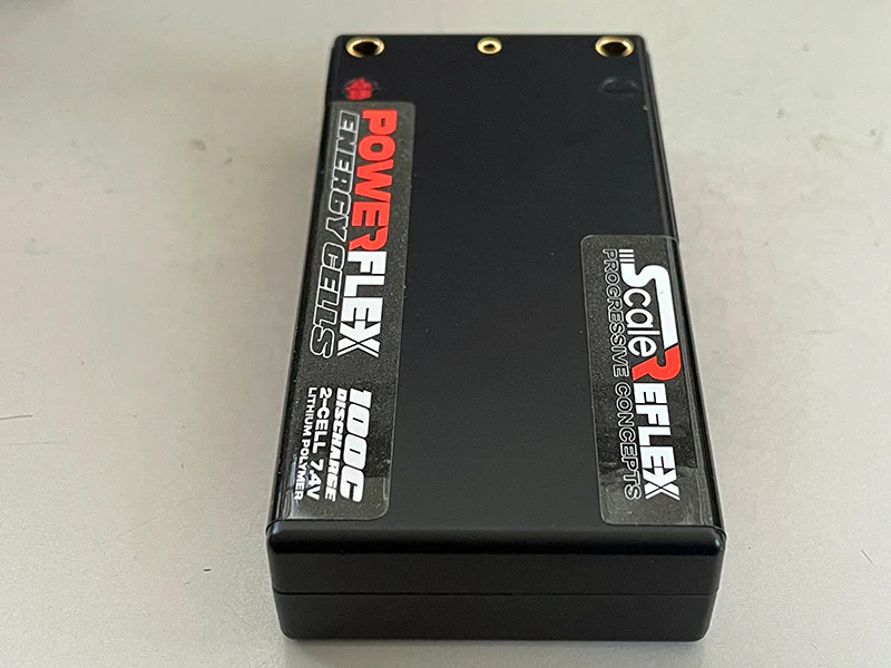 RED - REFLEX SHORTY LIPO 7.4v 2S 3500mah 100C Ultra Slim Lightweight Battery (w Cable 4.0mm Bullet to Deans) - 136g - 18.5mm Thick - 3500 mah - Image 4