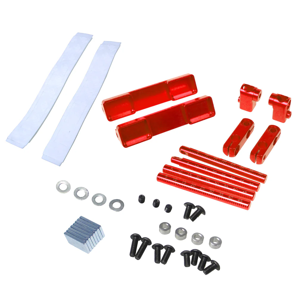 RED Stealth Magnet Body Mount 1-10 R-C Car (Post-less) Kit (FRONT&amp;REAR) Type-2 [Eagle Racing] BM-04-RE