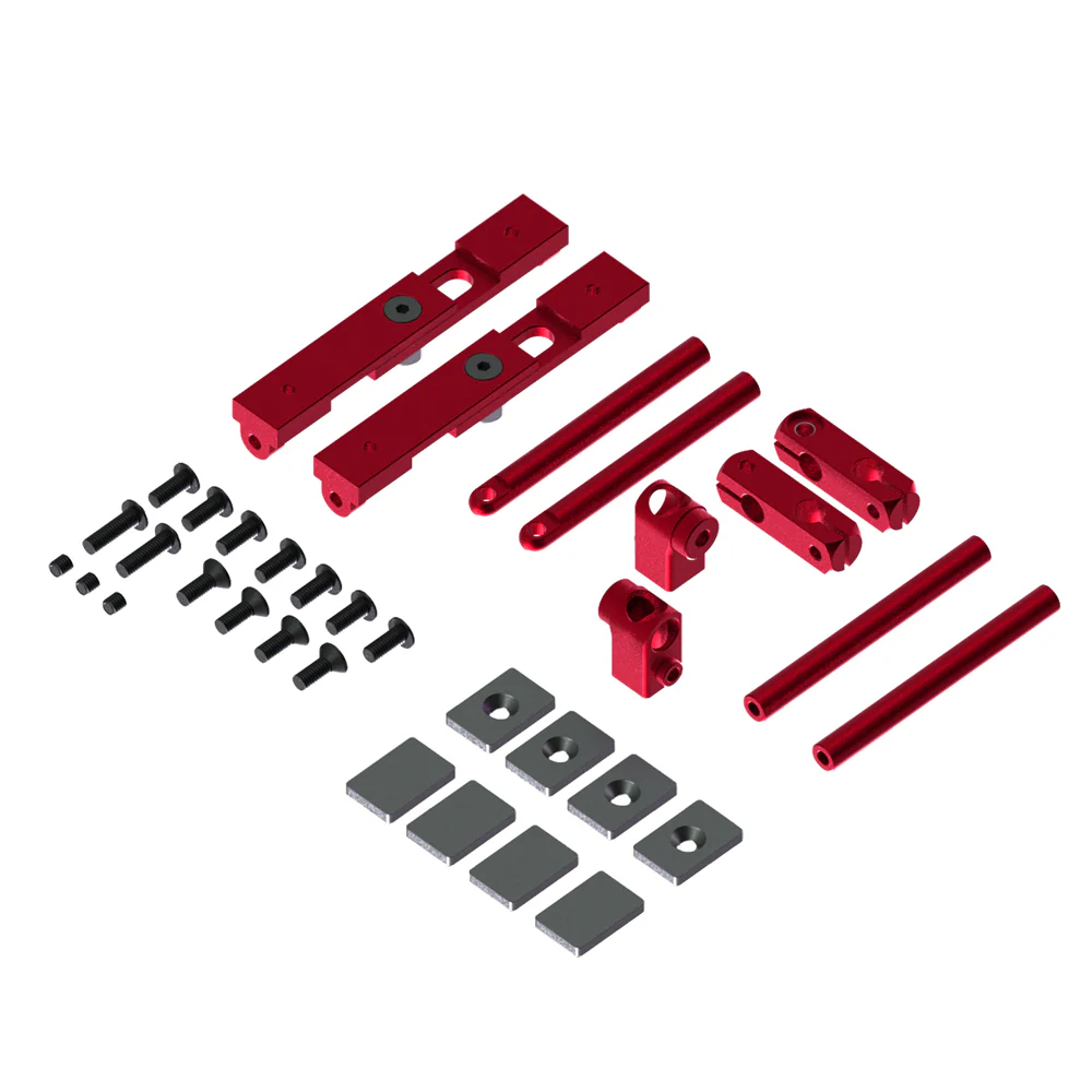 Red Stealth Magnet Body Mount 1-10 R-C Car (Post-less) Kit (FRONT&amp;REAR) Type-4 [Eagle Racing] BM-06U-RE