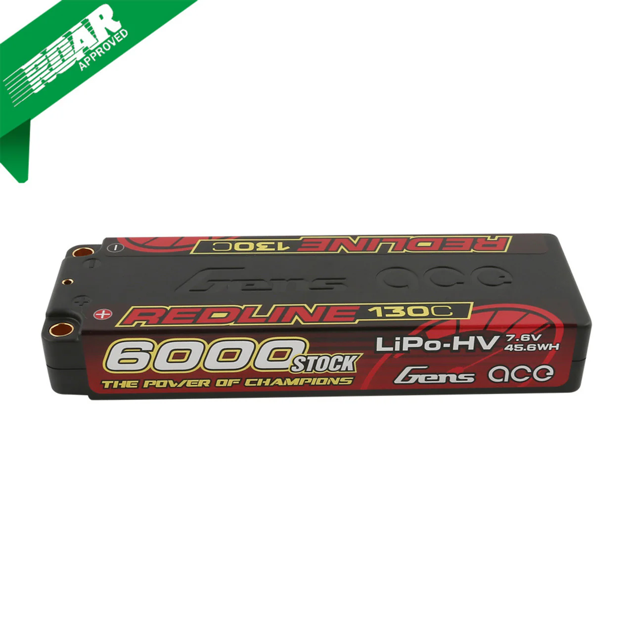 Redline Series 6000mAh 7.6V 130C 2S 2P HardCase HV Lipo Battery [Gens Ace] GEA60002S13L5