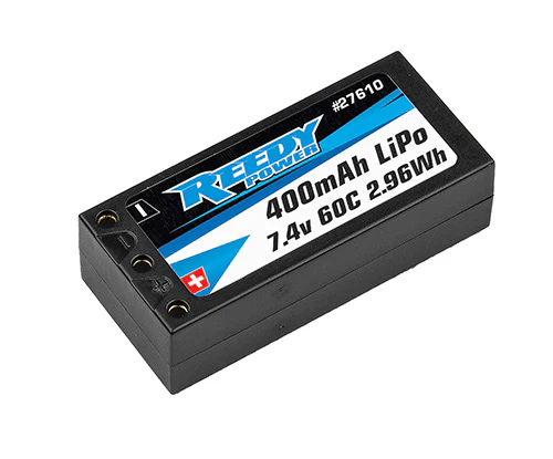 REEDY POWER 400mAh 60C 7.4V 1:28 Hardcase Battery RC28 [Associated] 21642