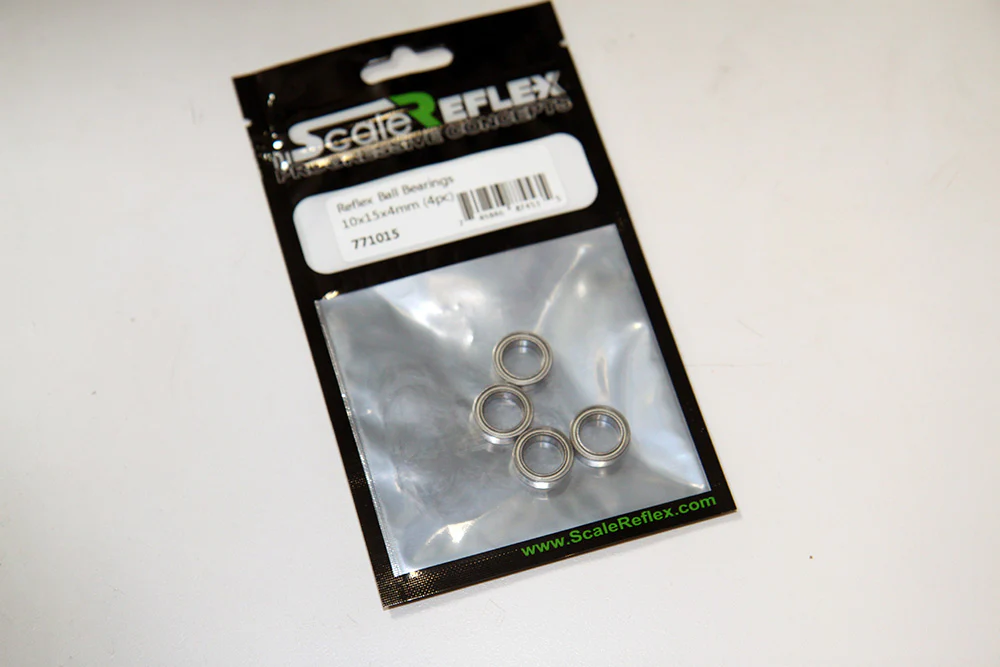 Reflex Ball Bearings 10x15x4mm (4pc) [Scale Reflex] 771015