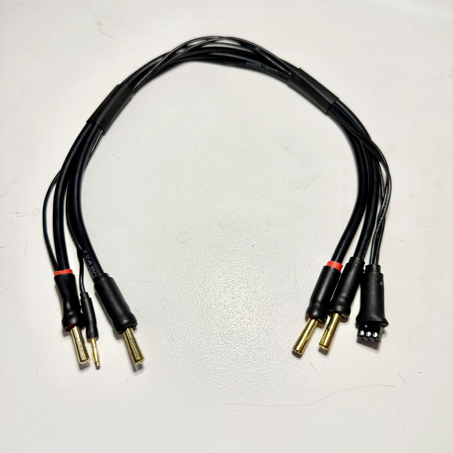 Reflex Jumper Cables - PRO HD 4mm to 4mm Bullets Balance 2S LIPO Battery Charging Cable [Scale Reflex] 700378