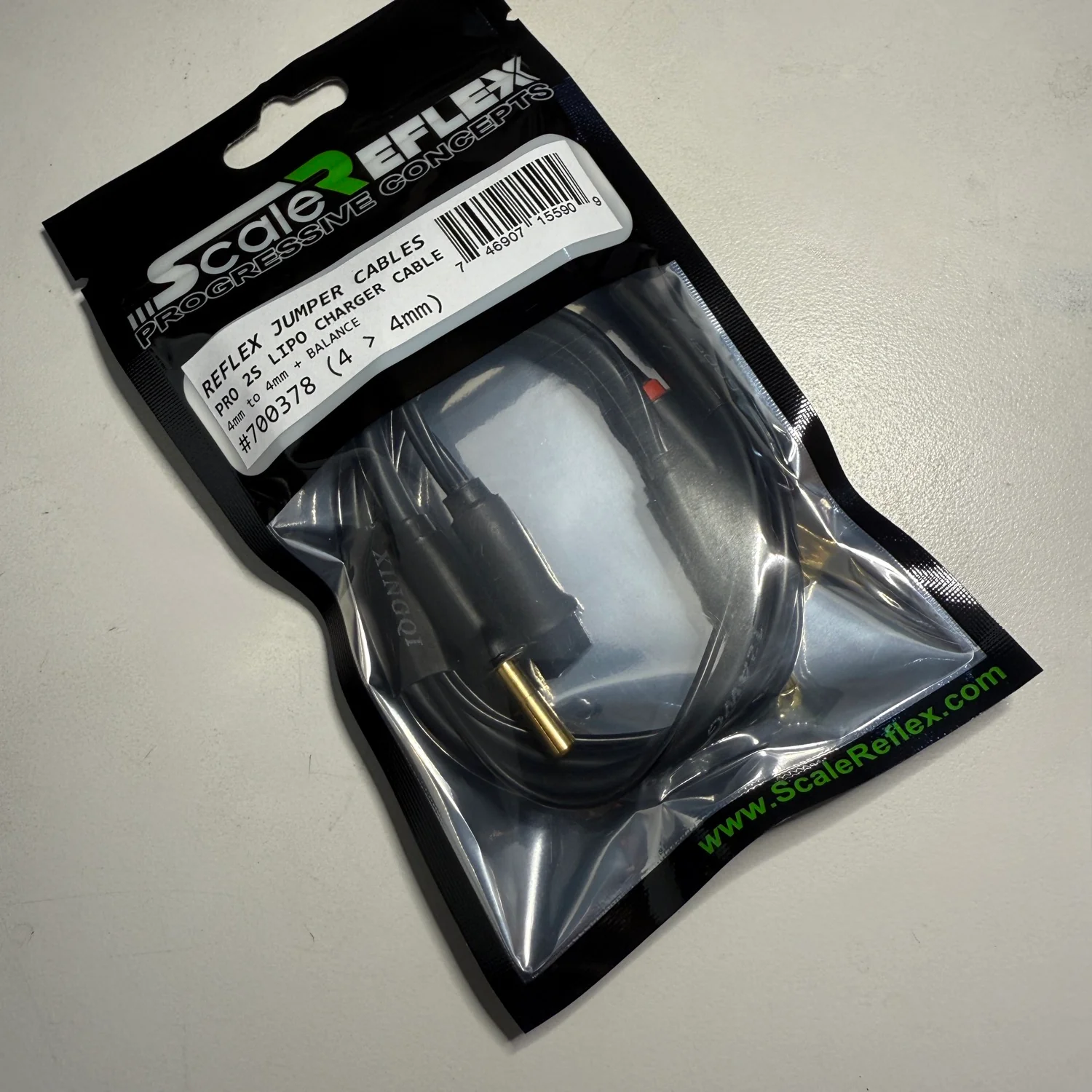 Reflex Jumper Cables - PRO HD 4mm to 4mm Bullets Balance 2S LIPO Battery Charging Cable [Scale Reflex] 700378 - Image 2