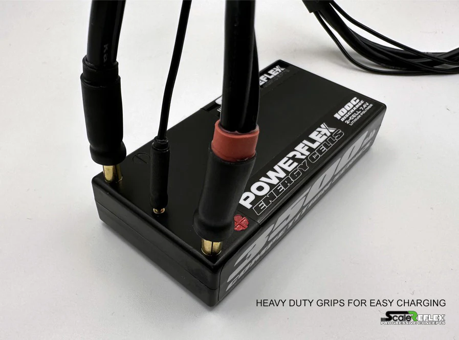 Reflex Jumper Cables - PRO HD XT60 to 4mm - 5mm Bullets Balance 2S LIPO Battery Charging Cable [Scale Reflex] 700395 - Image 4