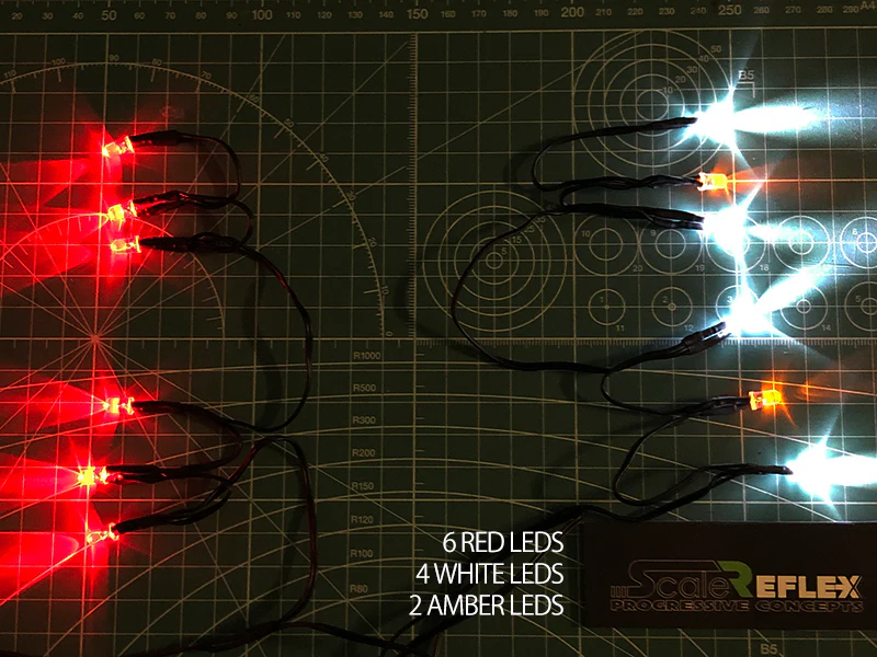 Reflex Lights System 12 LED (Rx - Lipo) 1-10 CAR LIGHT KIT  [Scale Reflex] - Image 4