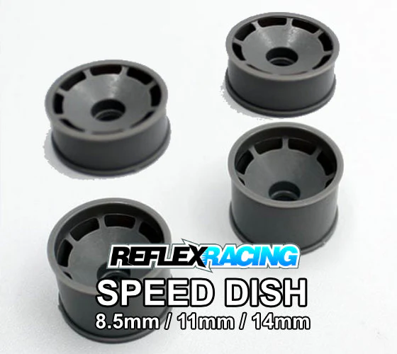 Reflex Racing Speed Dish GREY - RWD Rims for Mini-Z (8.5mm - 11mm - 14mm) [Reflex Racing]