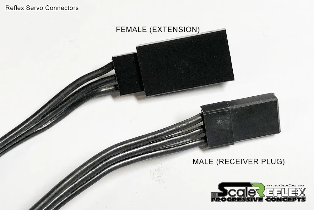 Reflex Servo Connector - Extension (MALE - FEMALE)  Plugs [Scale Reflex] 2 Pack - Image 2